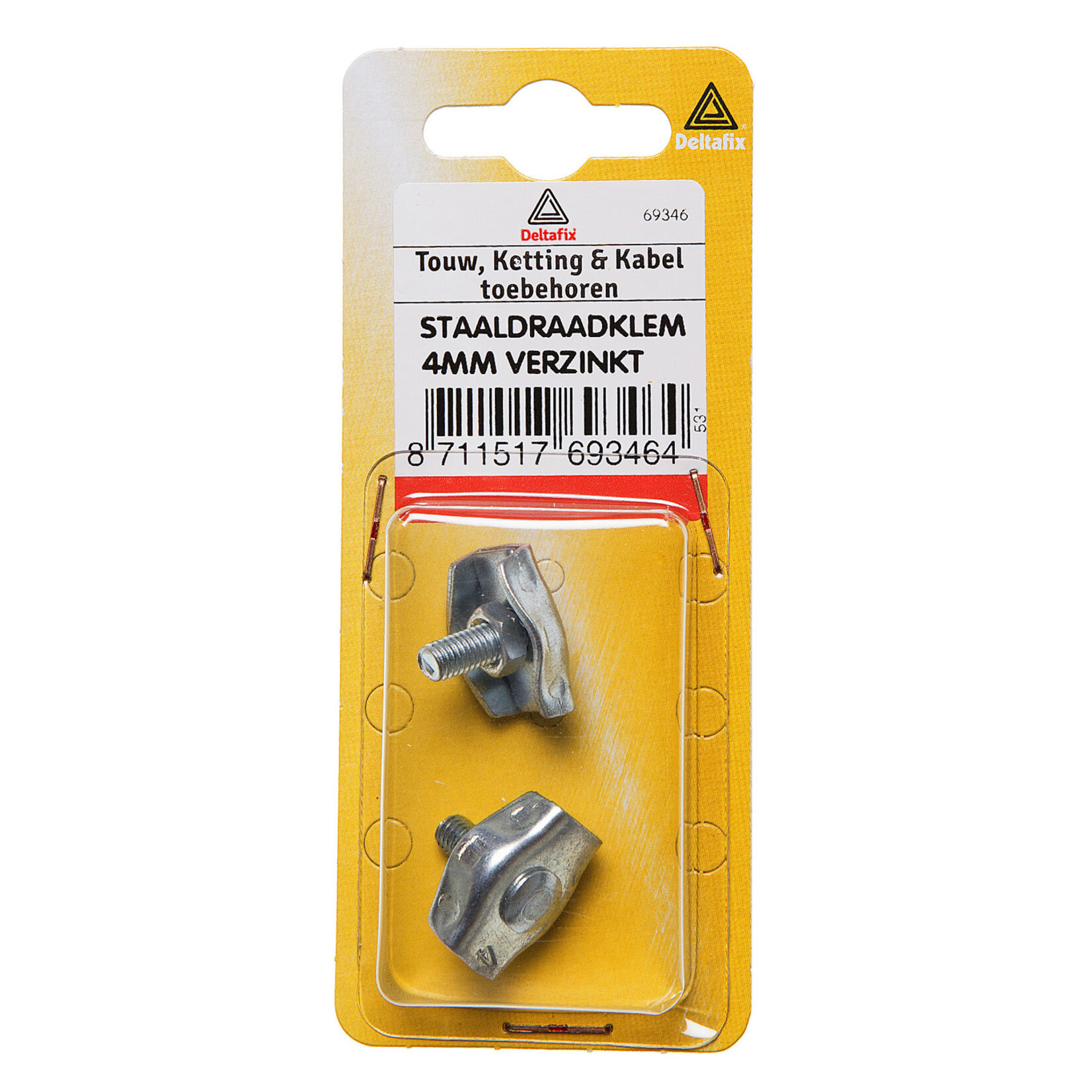 Deltafix Staaldraad Klem Simplex Verzinkt 2 Mm 2 St