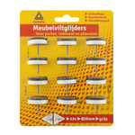 Deltafix Meubelviltglijders 28mm met schroef 12 stuks