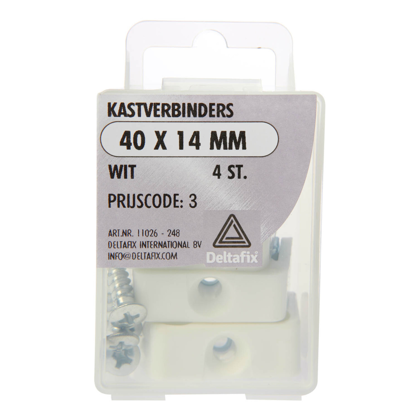 Deltafix Kastverbinders  40 x 14MM wit  4ST