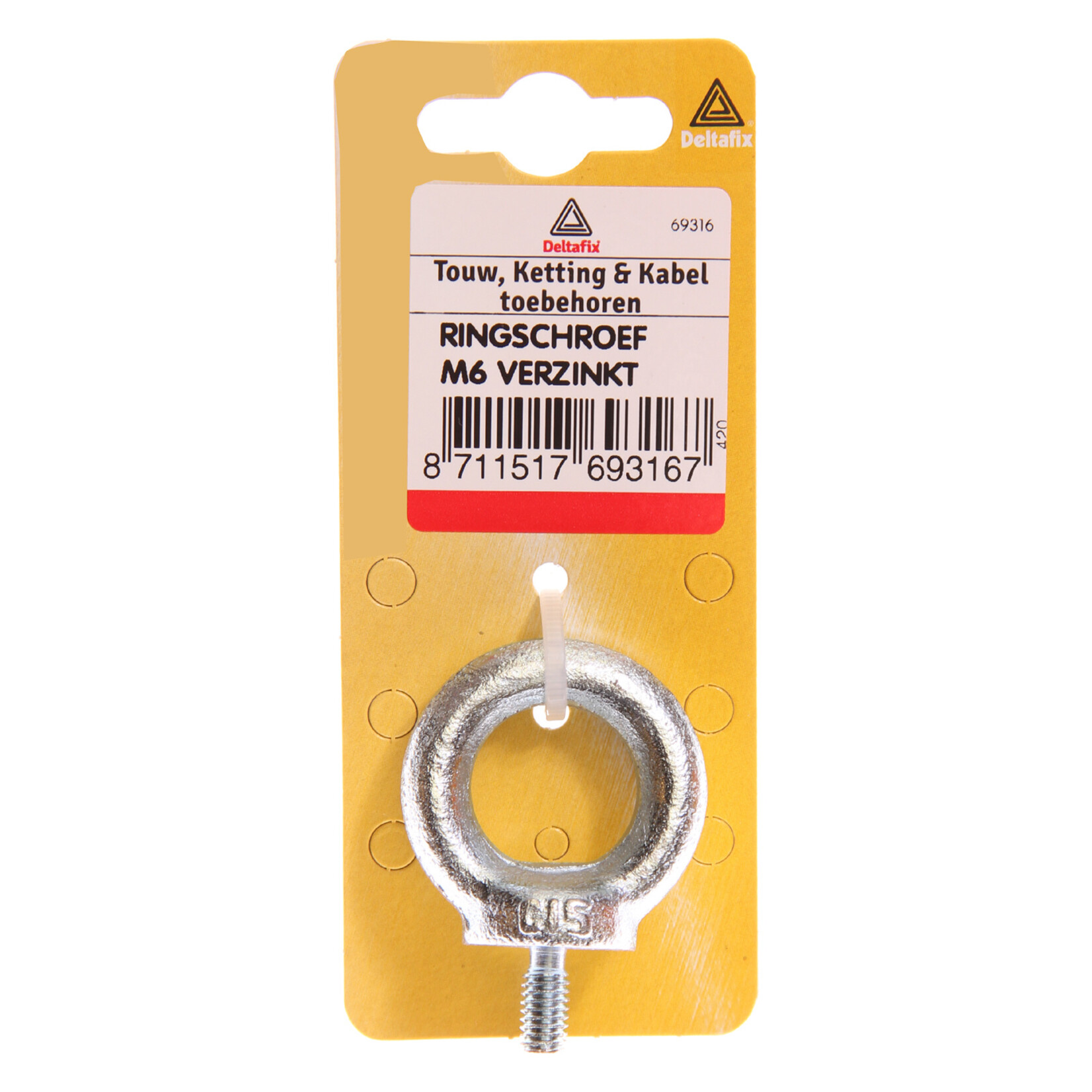 Deltafix Ringschroef M6 verzinkt