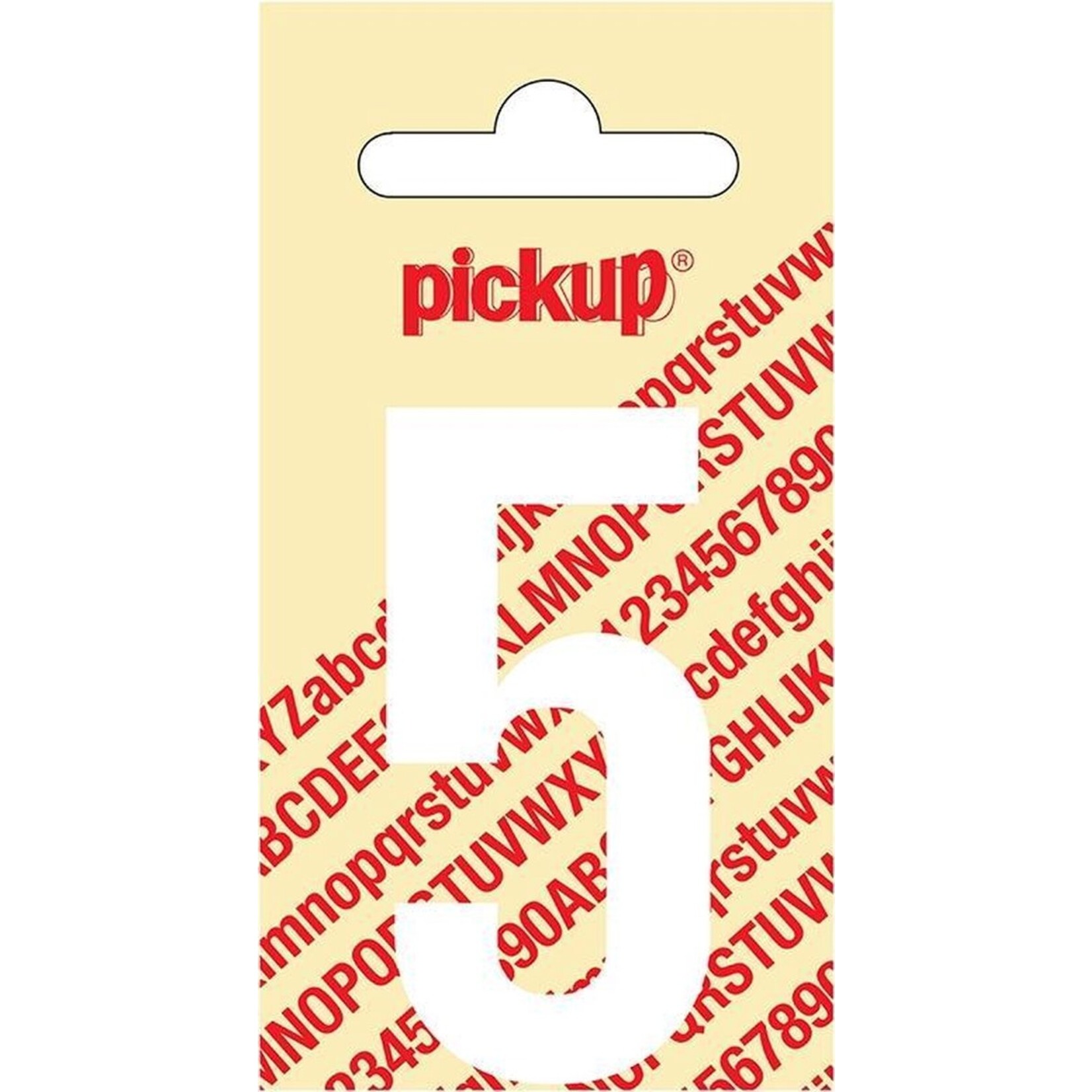 Pickup Pickup cijfer 5 nobel wit 60mm