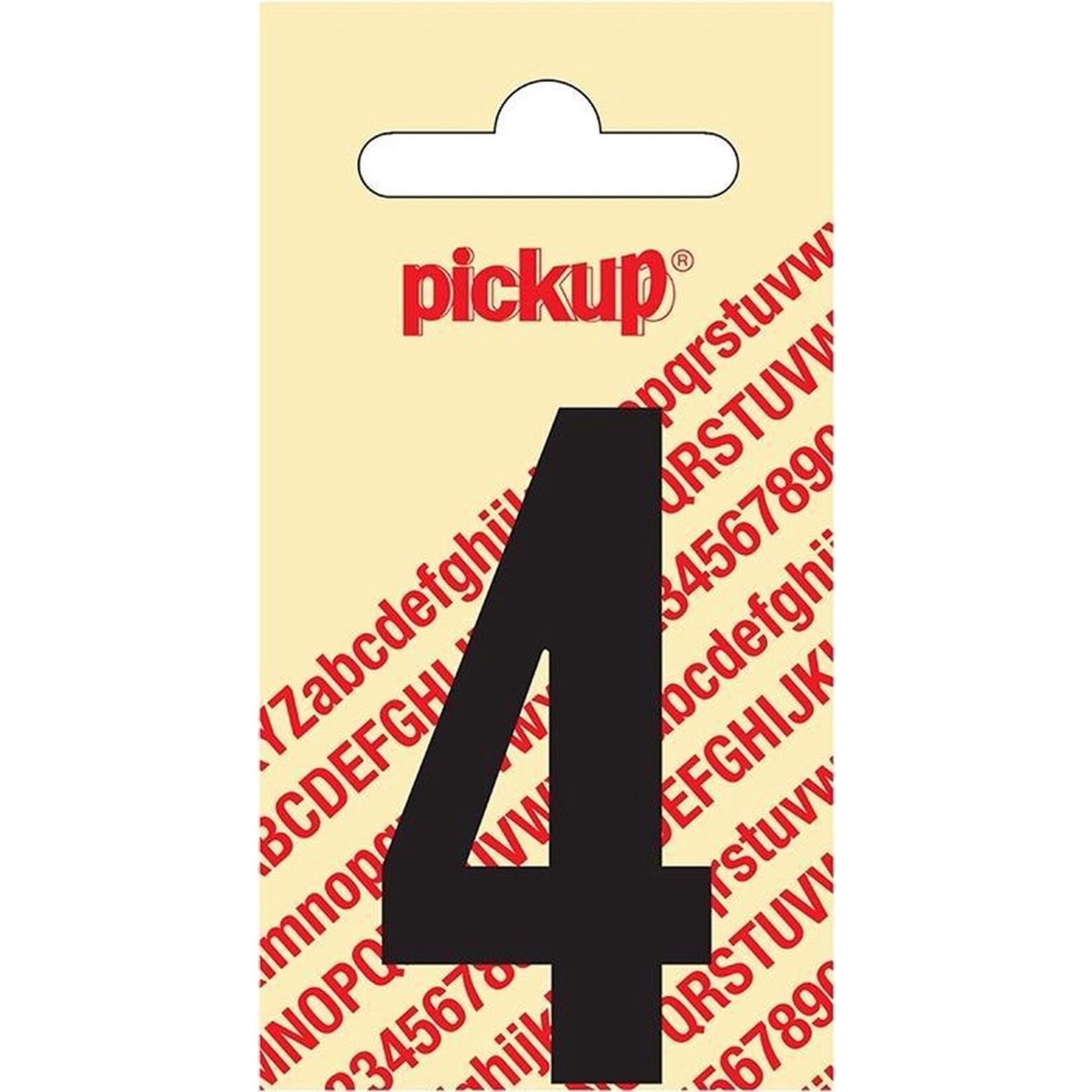 Pickup Pickup cijfer 4 nobel zwart 60mm
