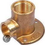 Plieger Messing Muurplaat  Laag 3/8X12mm