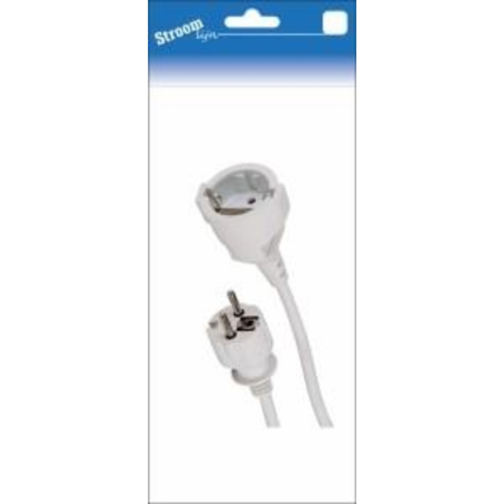 Verlengsnoer PVC RA 3x1,5qmm wit 5m