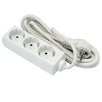 TCD RA 3-voudig 3m snoer wit