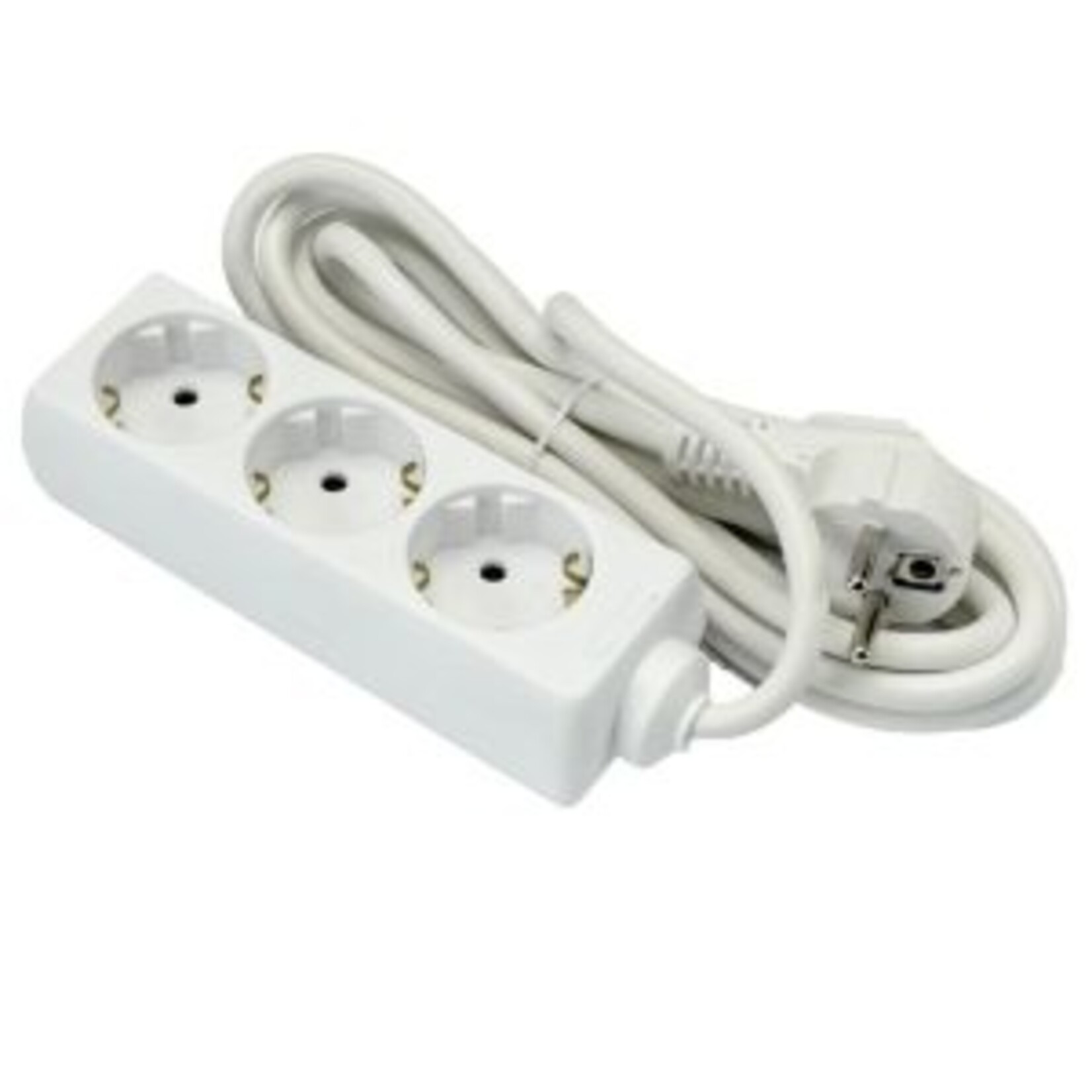 TCD RA 3-voudig 3m snoer wit