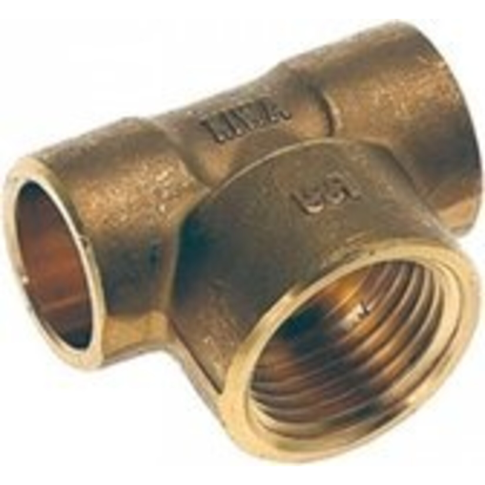 Plieger Soldeer t-stuk 12x1/4"x12mm, messing