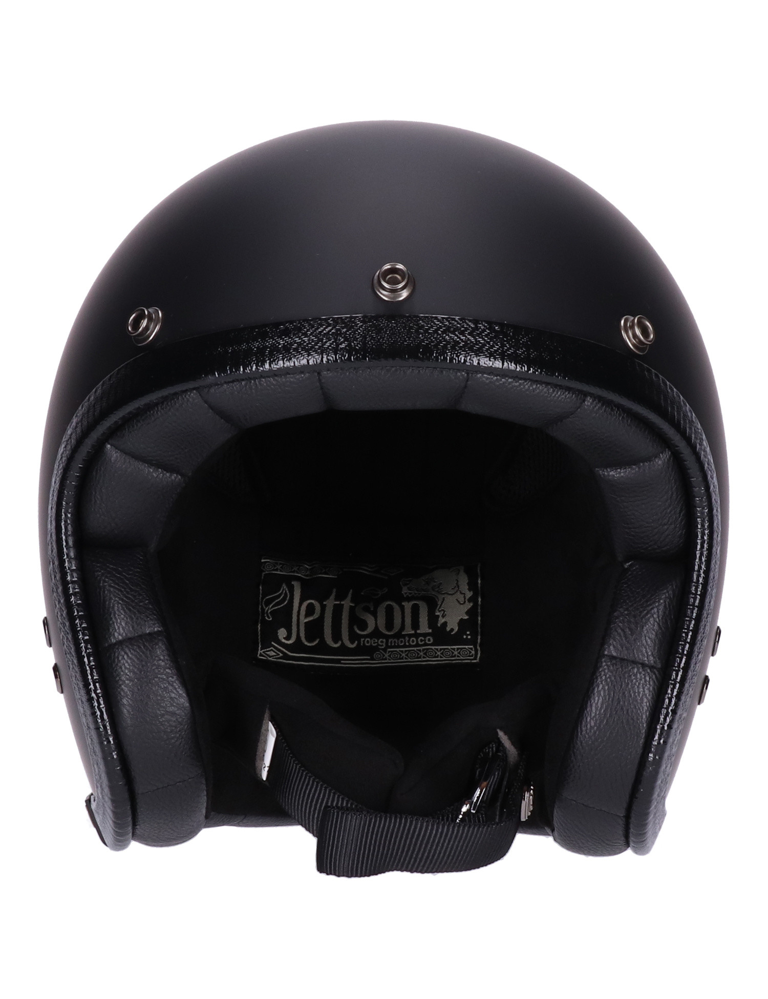 Casque Jet Vintage Black Jettson 2.0 approuvé