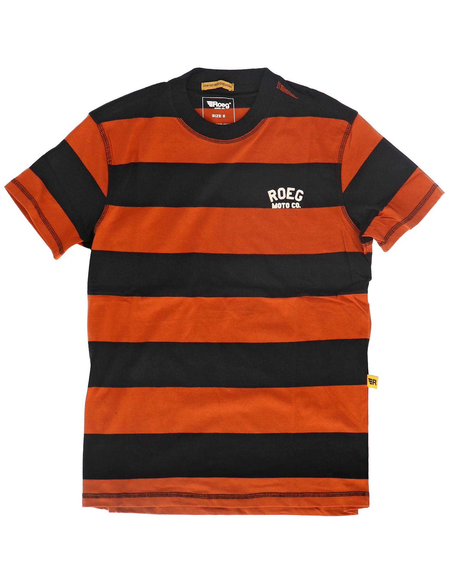 Roeg Cody striped t-shirt black/orange