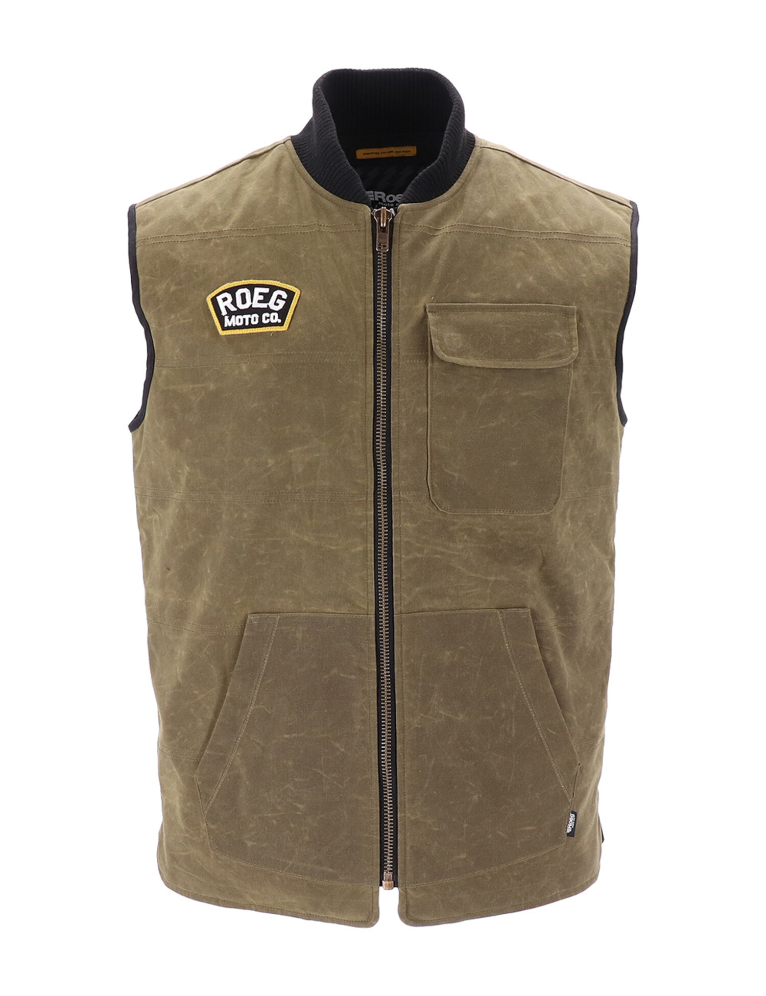 Roeg Brad waxed vest green