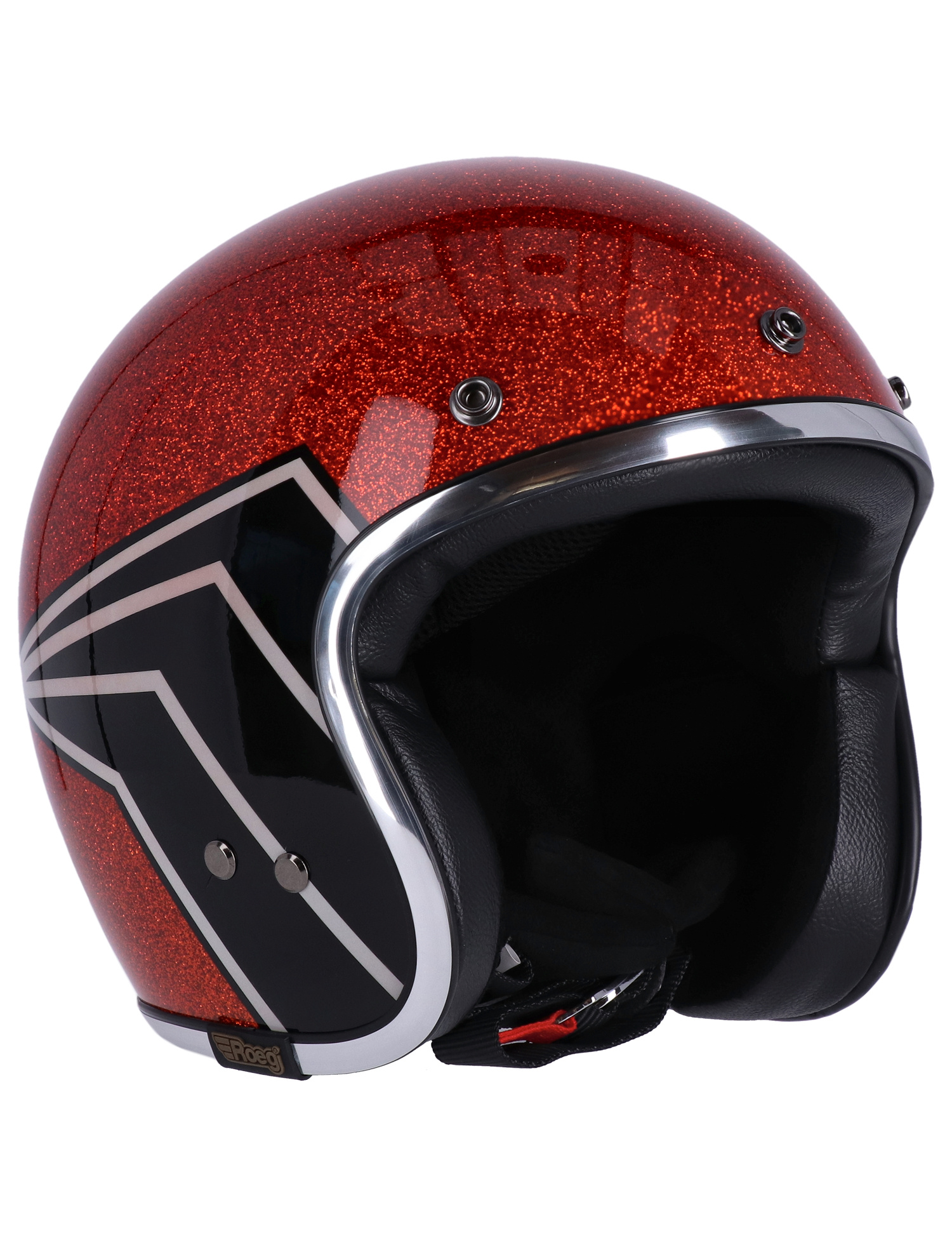 13 1/2 Skull bucket helmet flake amber - Roeg BV
