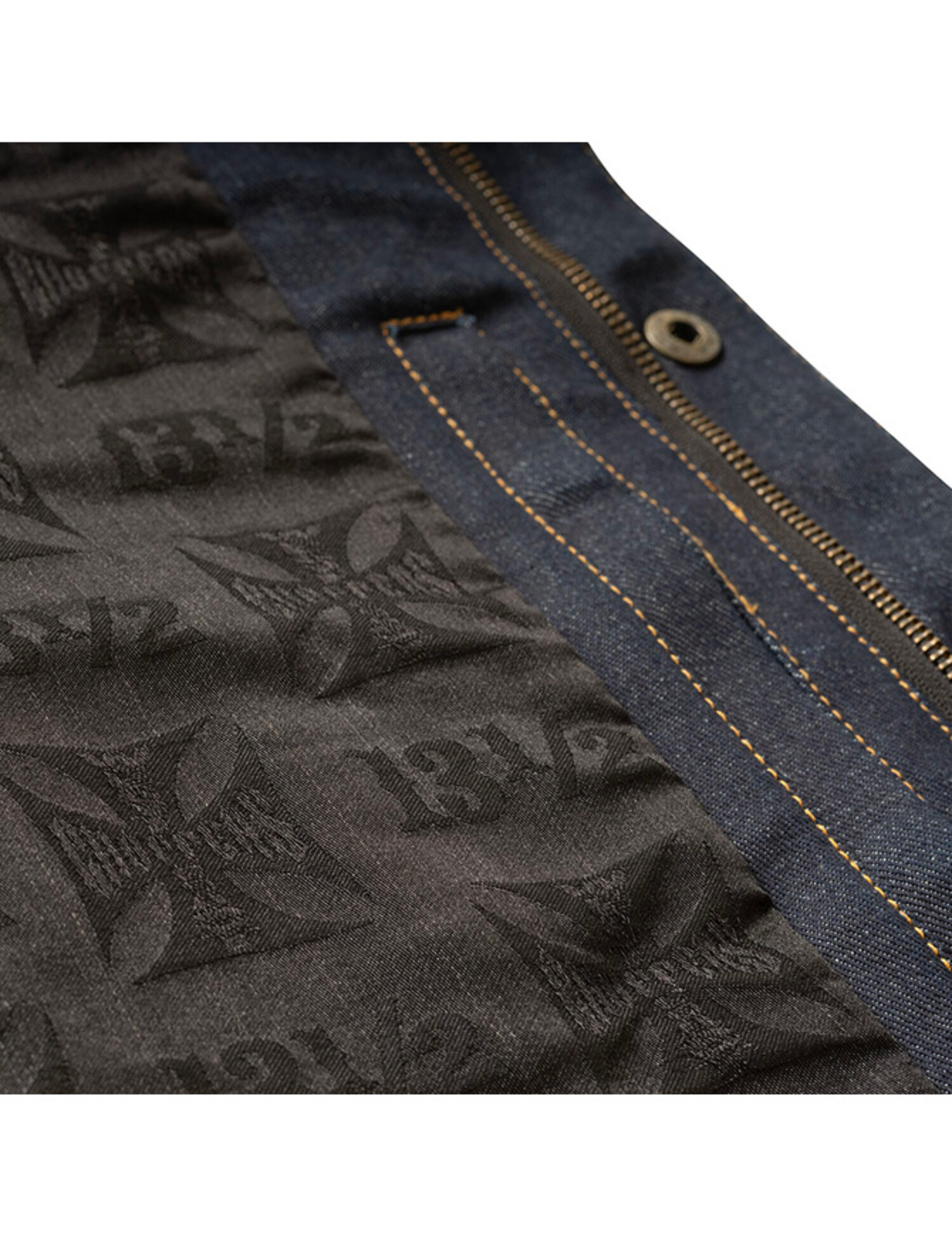 13 and a half WCC x 13 1/2 Dominator RAW denim riding vest