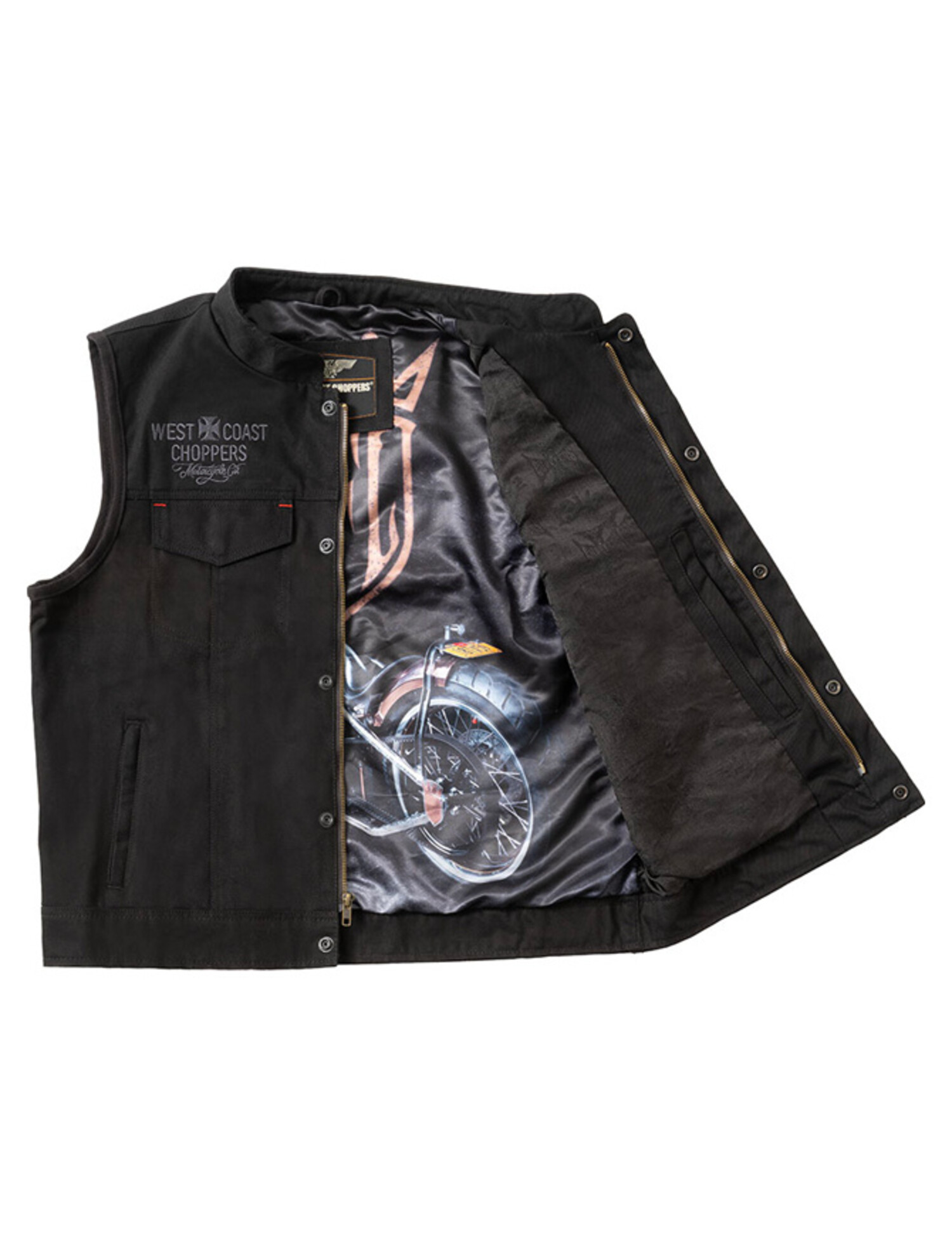 13 and a half WCC x 13 1/2 Dominator black canvas riding vest