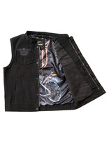 13 and a half WCC x 13 1/2 Dominator black canvas riding vest