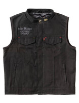 13 and a half WCC x 13 1/2 Dominator black canvas riding vest