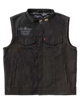 13 and a half WCC x 13 1/2 Dominator black canvas riding vest