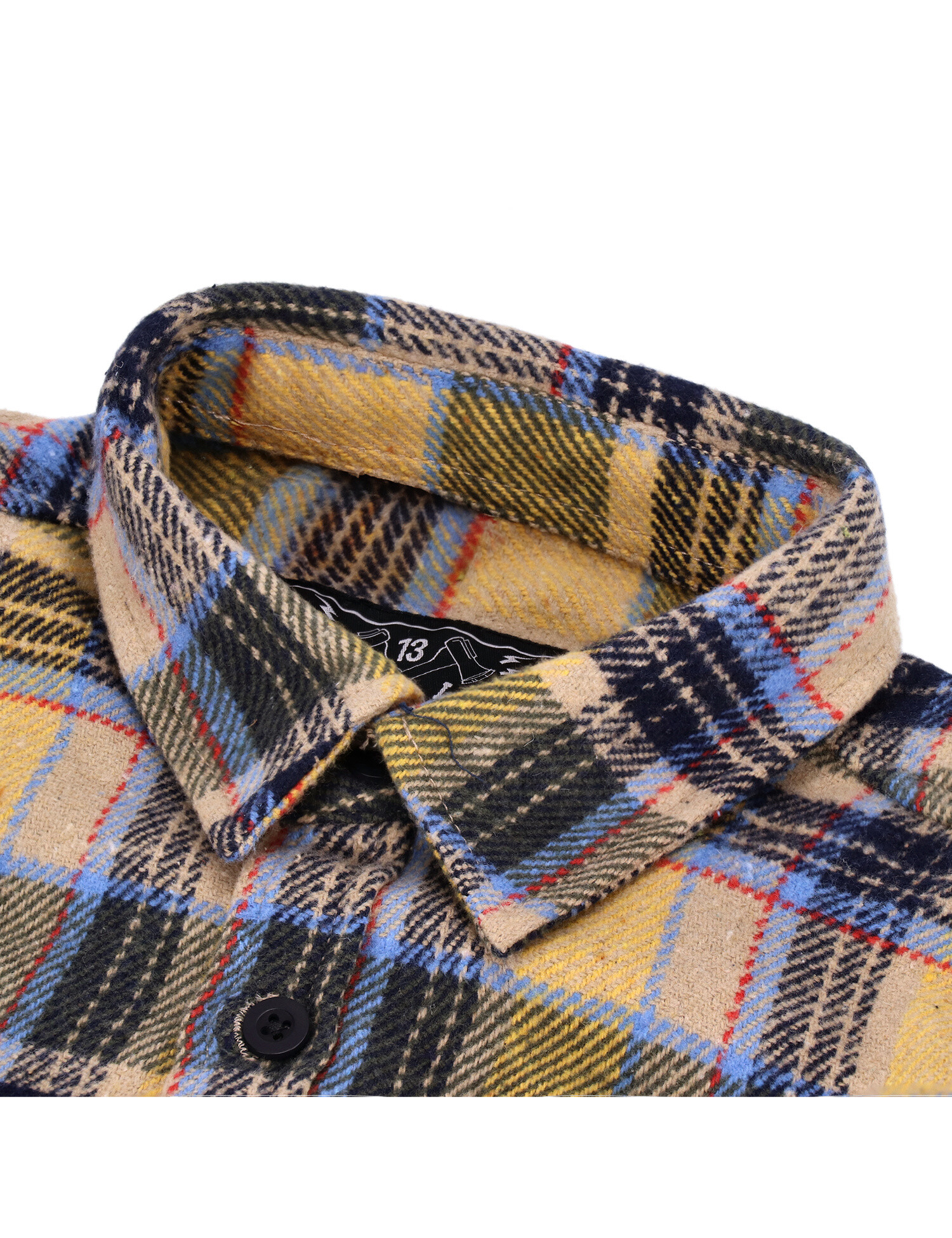 13 and a half Steel flannel yellow