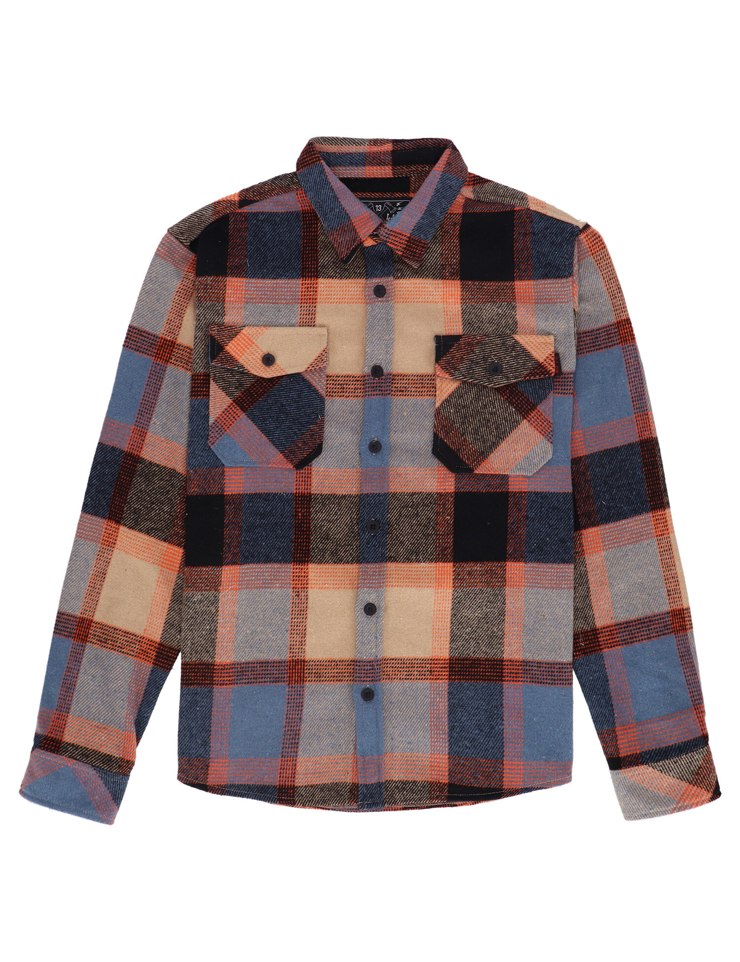 13 and a half Steel flannel oxblood