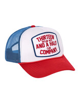 13 and a half Outlaw club trucker cap blue/red