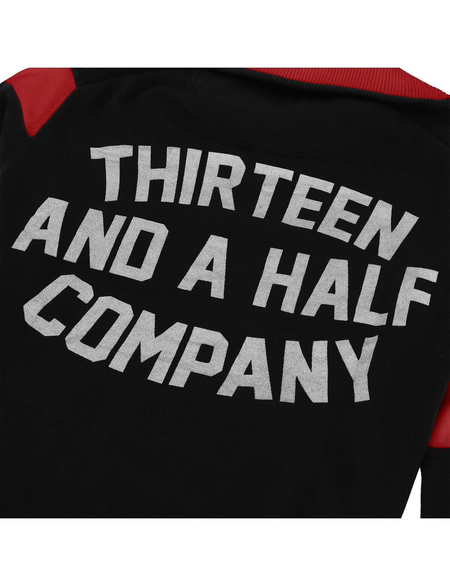 13 and a half 13 1/2 Outlaw half-zip sweater black/red