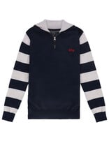 13 and a half 13 1/2 Outlaw half-zip sweater black/red - Copy