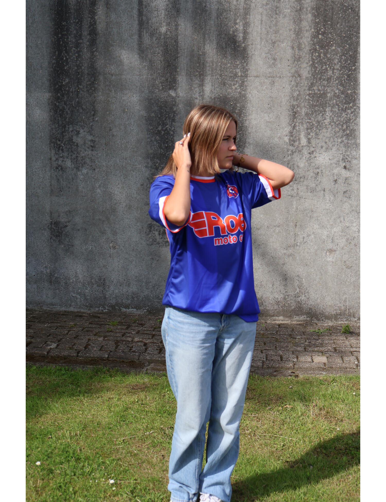 Roeg Peruna LE football jersey