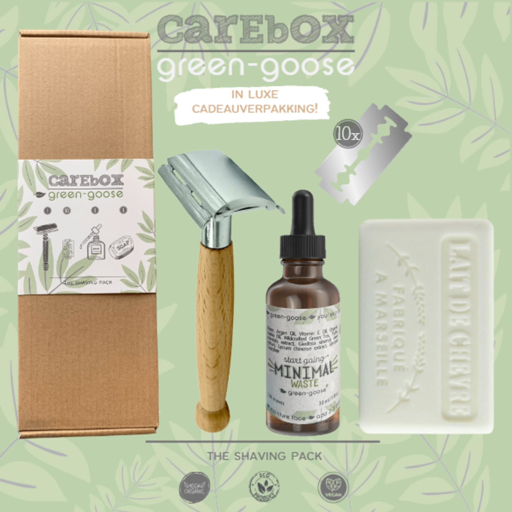 Goose Projects Carebox | The Shaving Pack | Bamboe