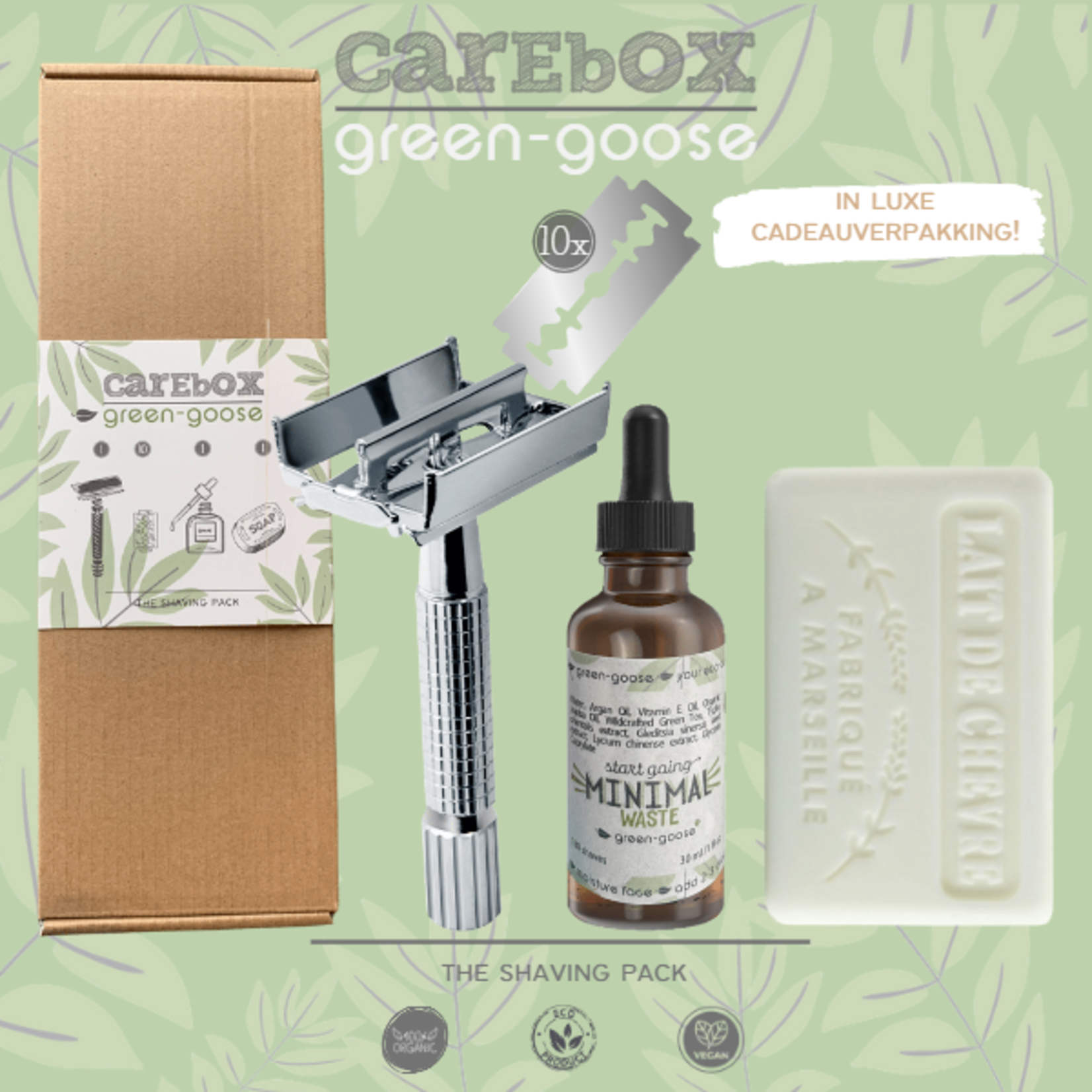 Goose Projects Carebox | The Shaving Pack | Zilver Vlindersluiting