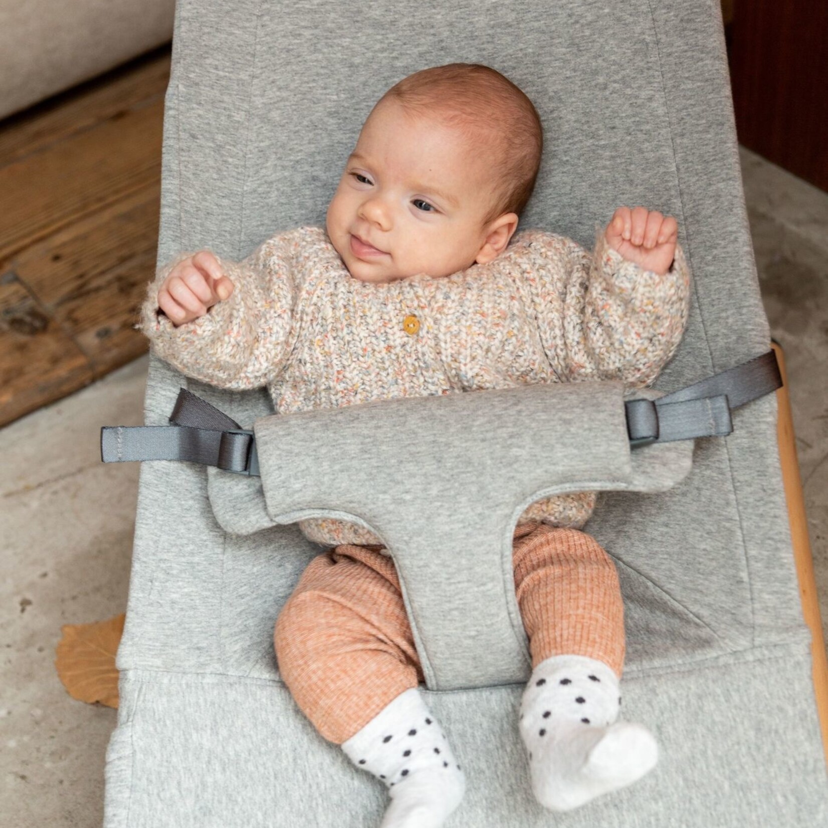 Childhome Cover for bouncer jersey grey
