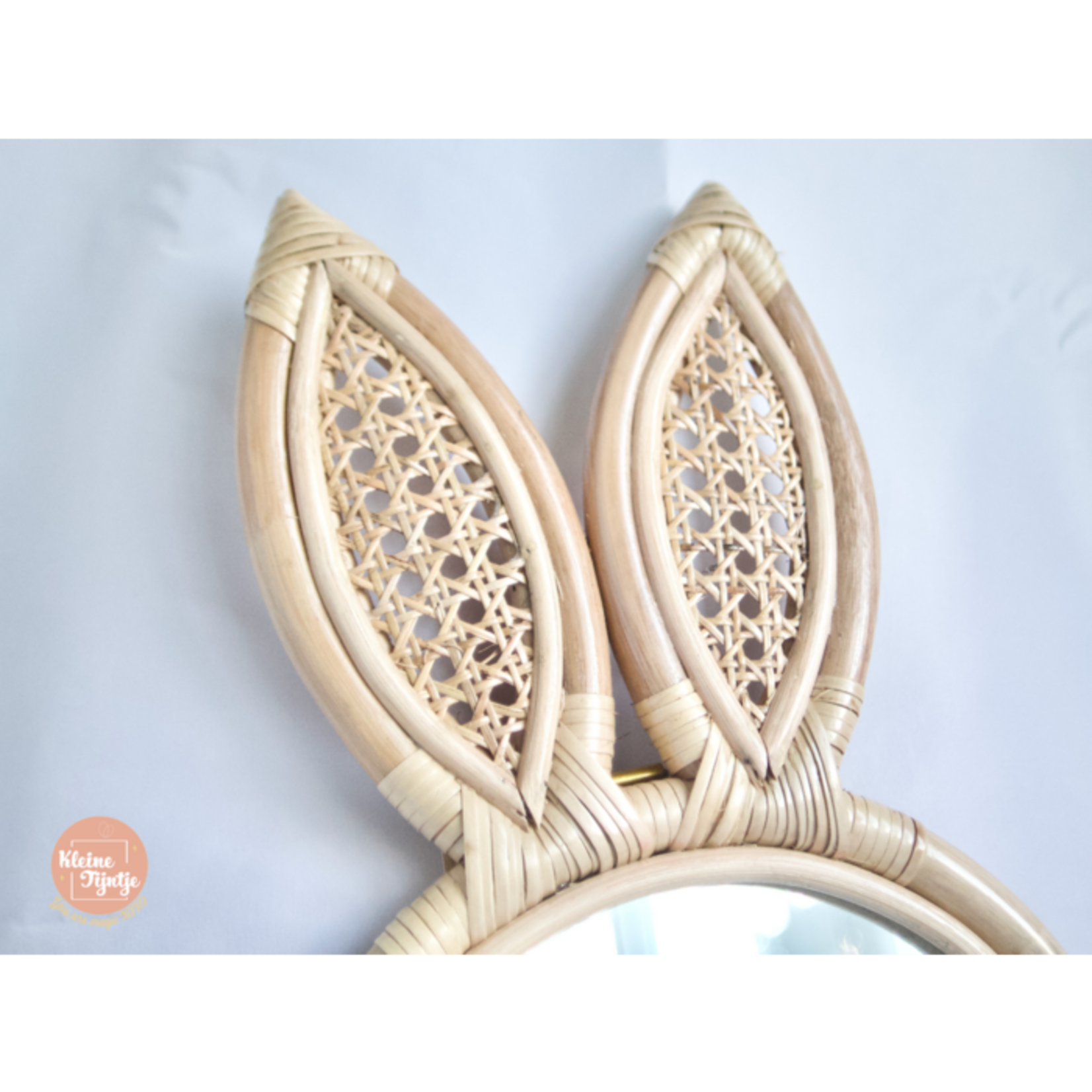 Miroir lapin en rotin