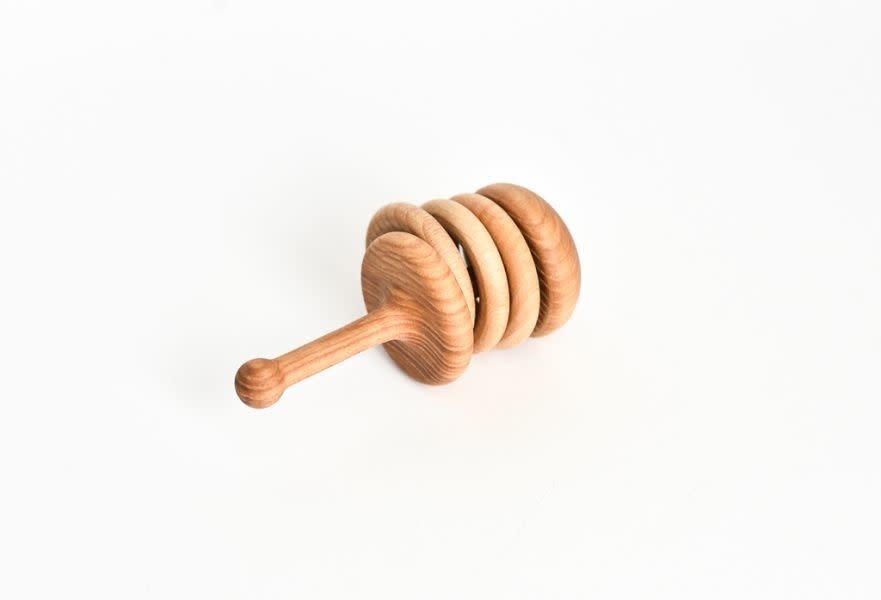 Houten Rammelaar Rollende Trommel met 4 Ballen, Logisch Denkend