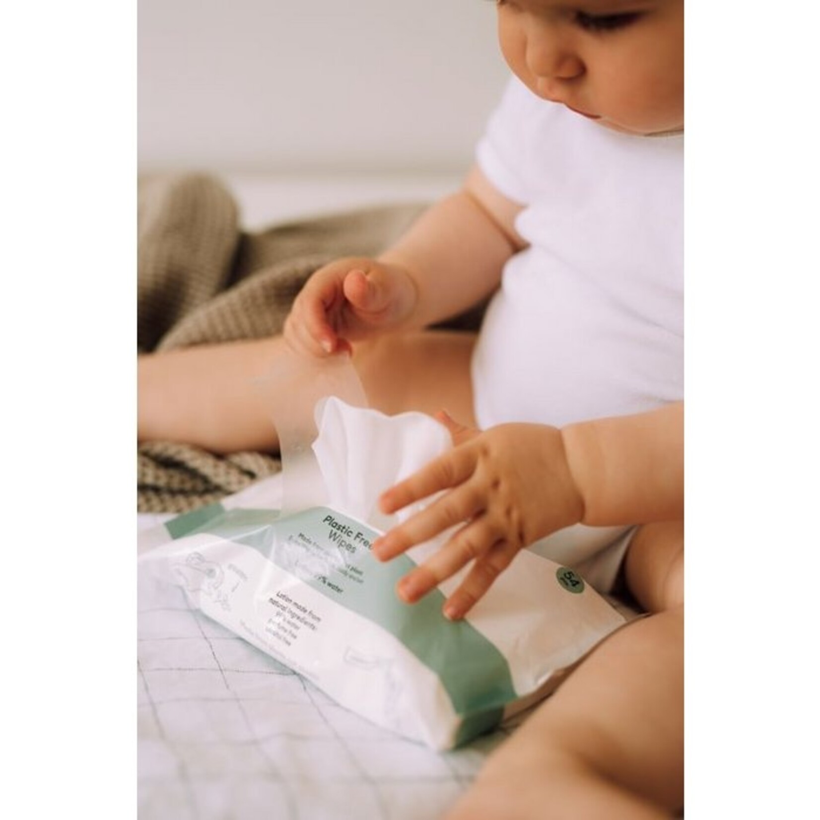 Naïf Lingettes nettoyantes pour bébé sans plastique 3pcs