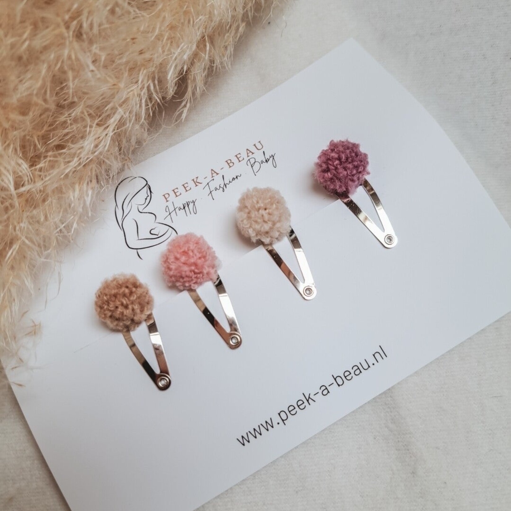 Peek-a-beau Haarspeldjes pompon