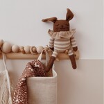 Main Sauvage Barboteuse rayée sable Bunny | laine alpaga