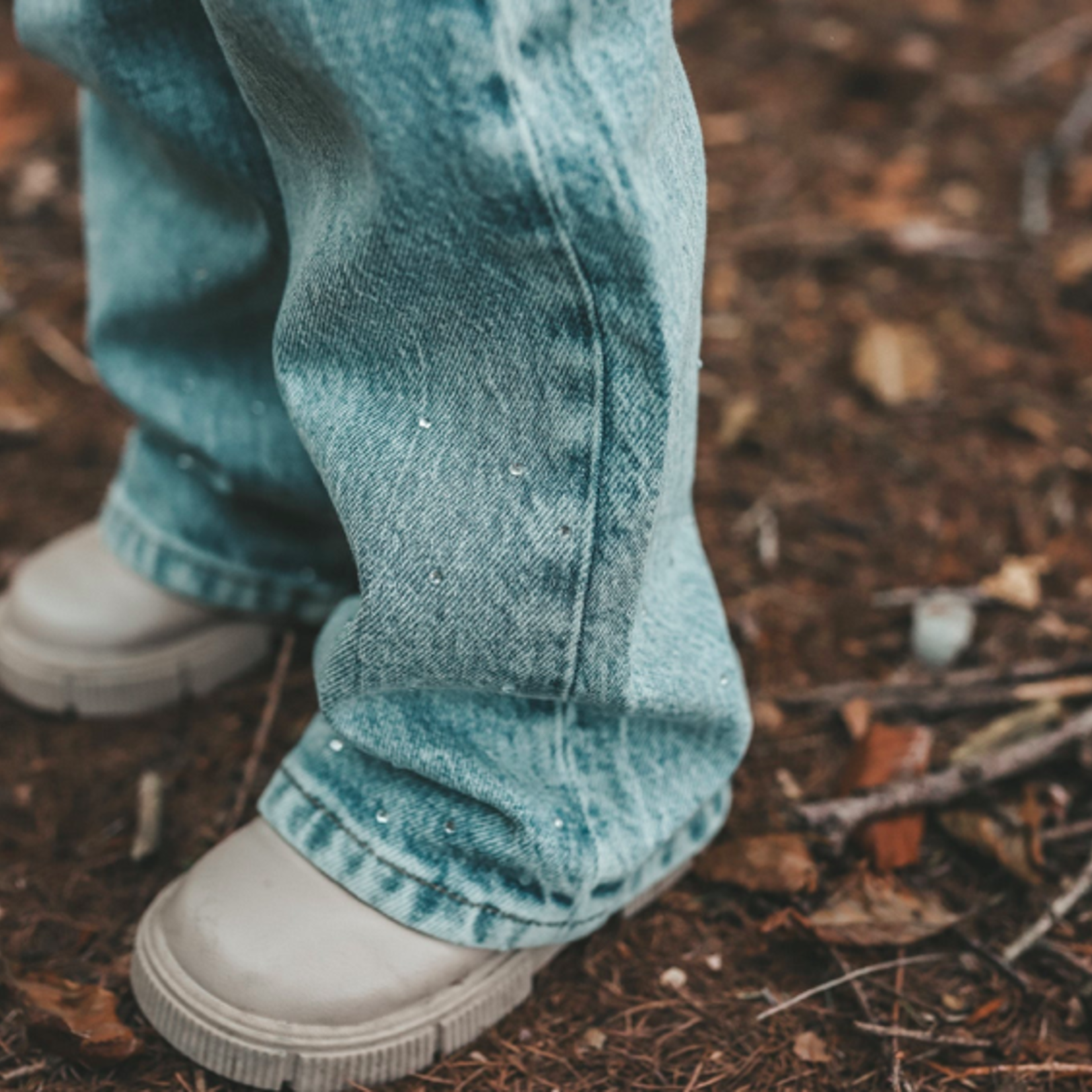 Your Wishes Wijde jeans met glitter