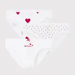 Petit Bateau Culotte en coton 3P | cœurs