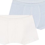 Petit Bateau Caleçon en coton 2P | blanc bleu clair