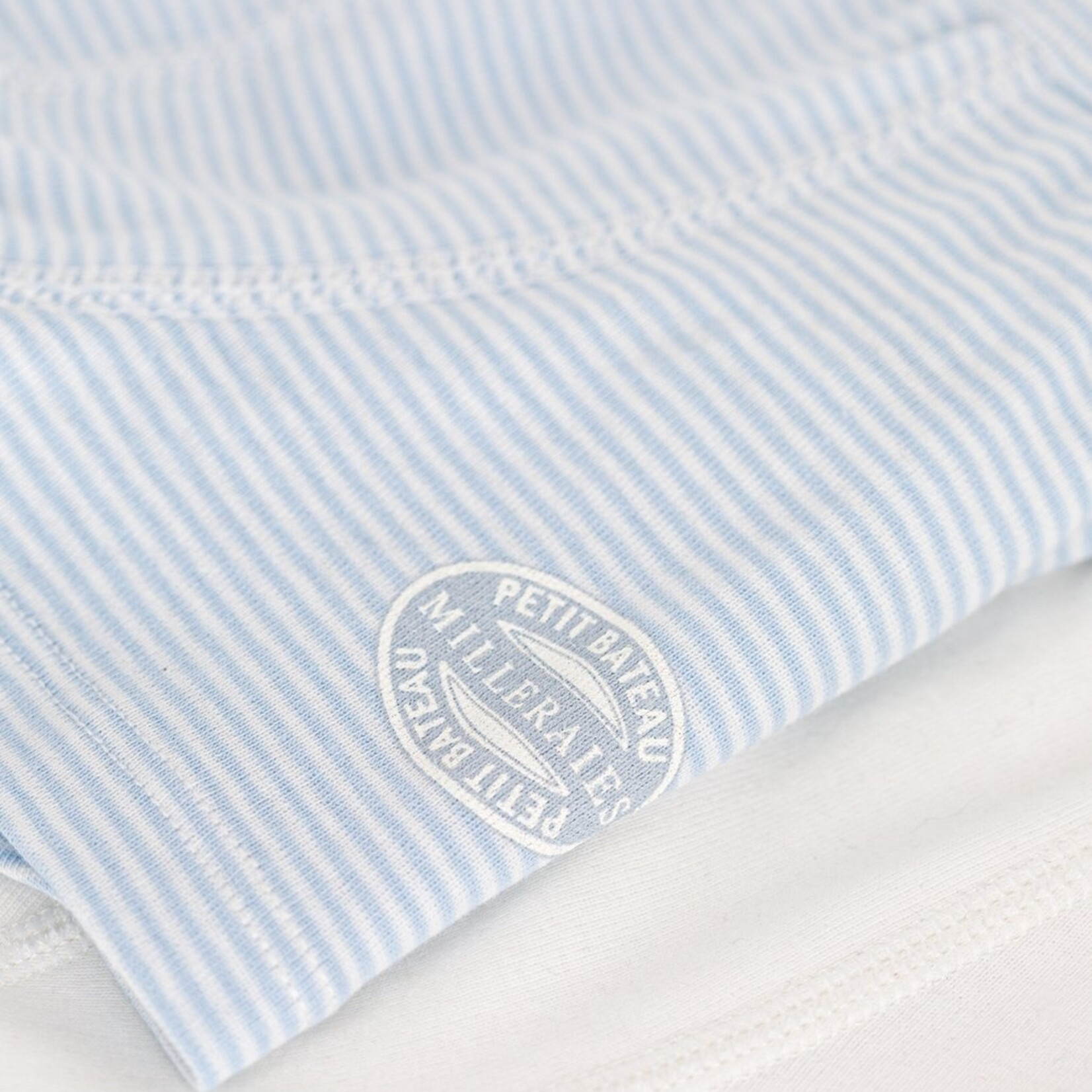 Petit Bateau Caleçon en coton 2P | blanc bleu clair