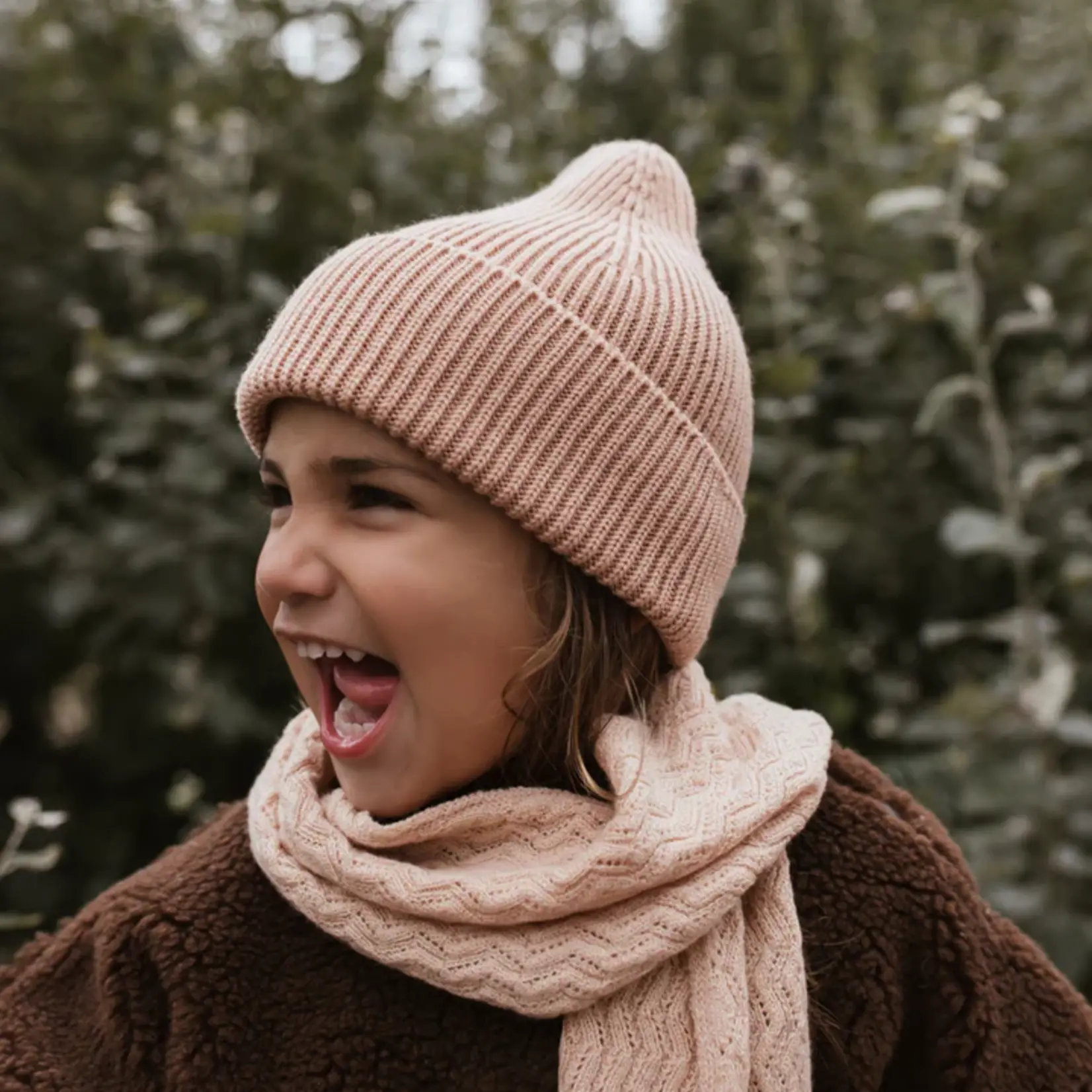 Hvid Beanie fonzie kids Hvid