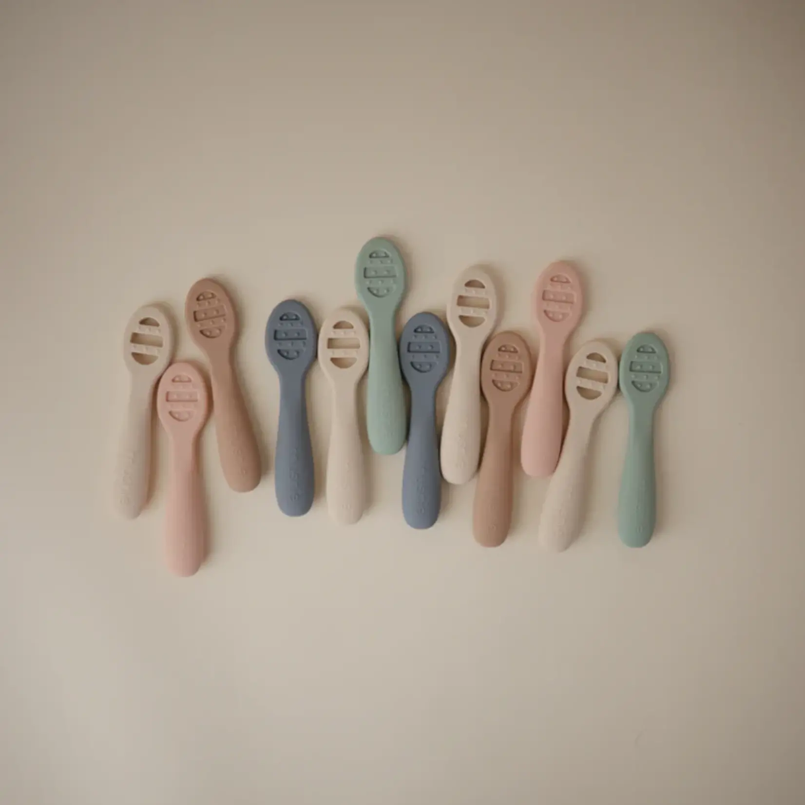 Mushie First feeding baby spoon set natural