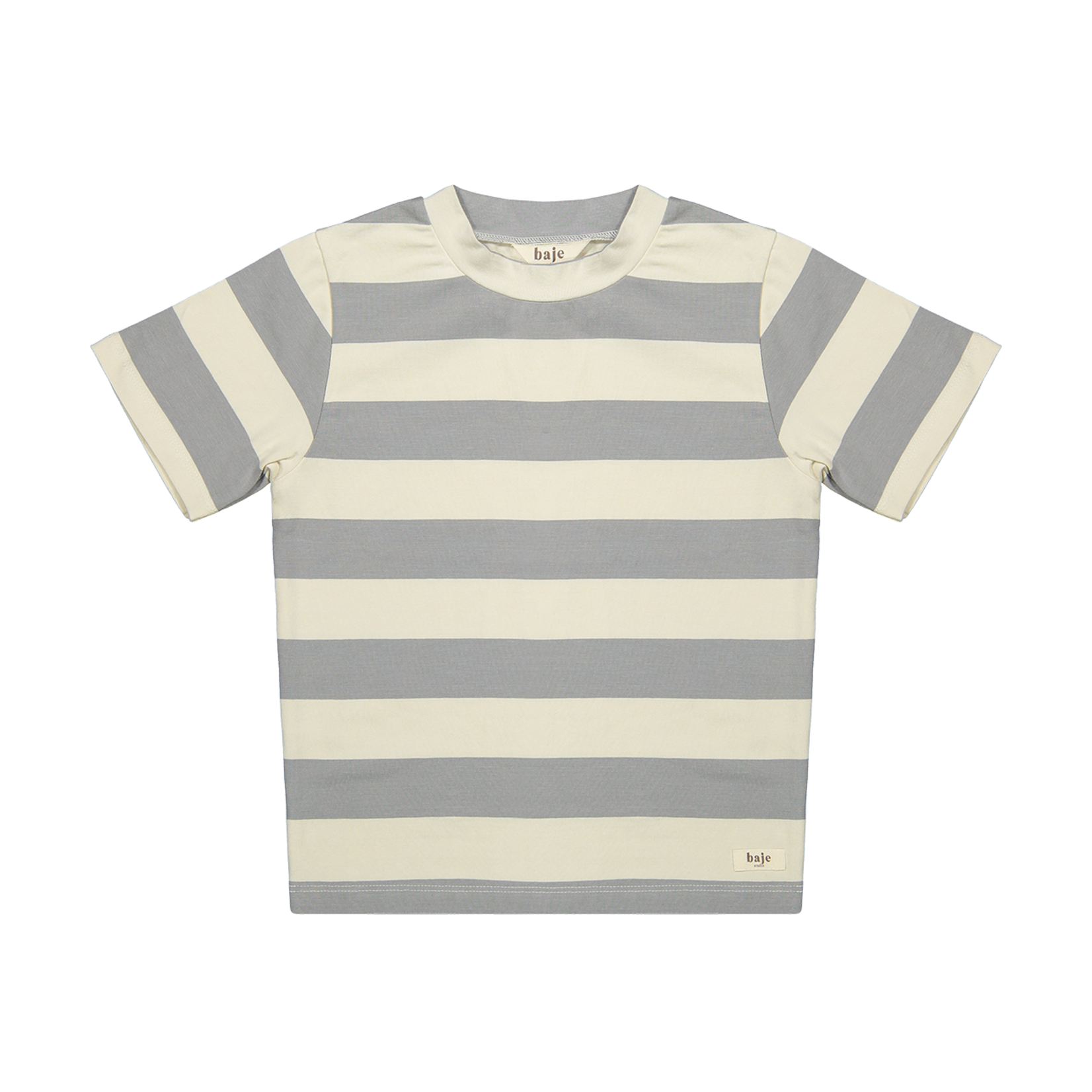 Baje Covas jersey tee vanilla striped
