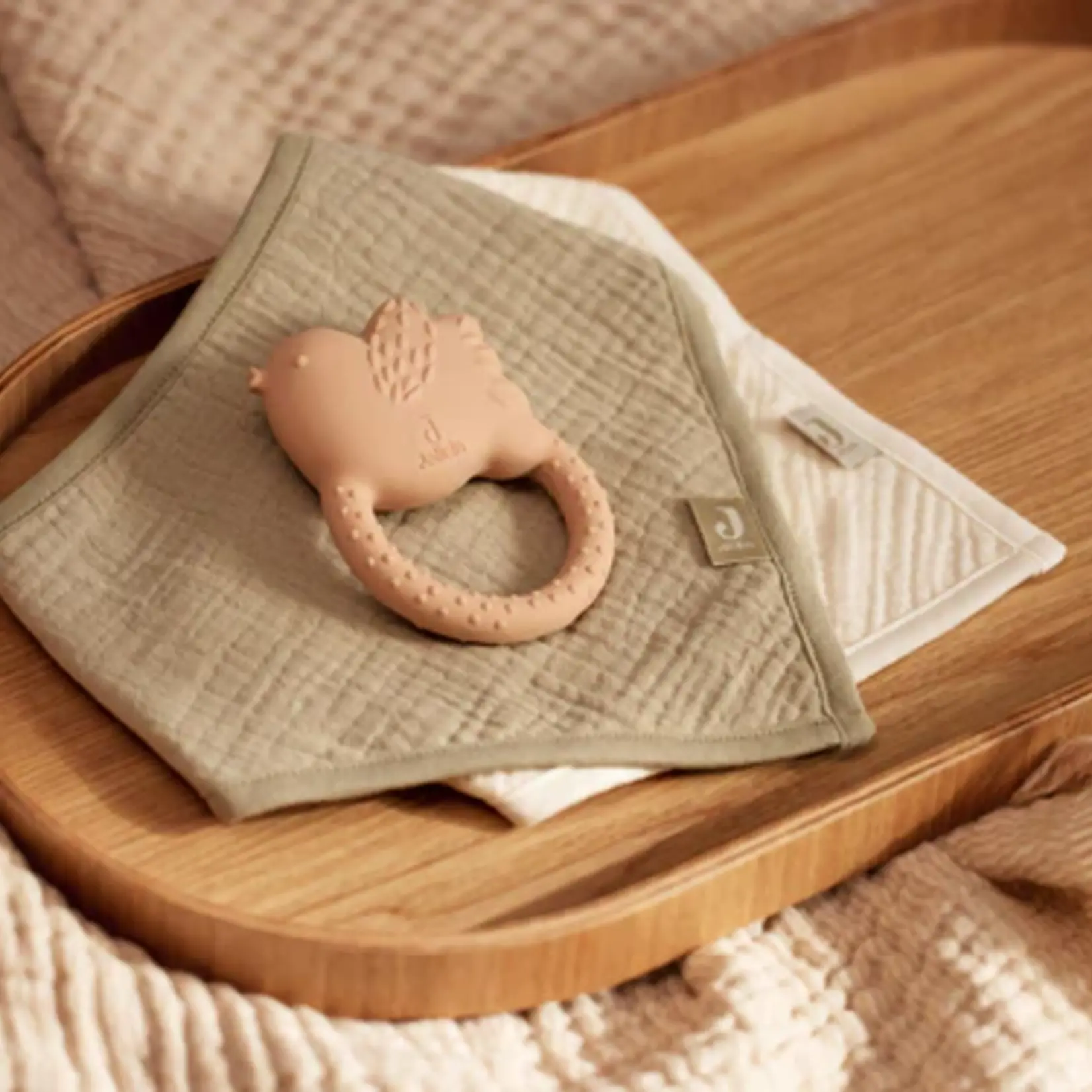 Jollein Set bandana bibs hydrophilic olive green/oatmeal