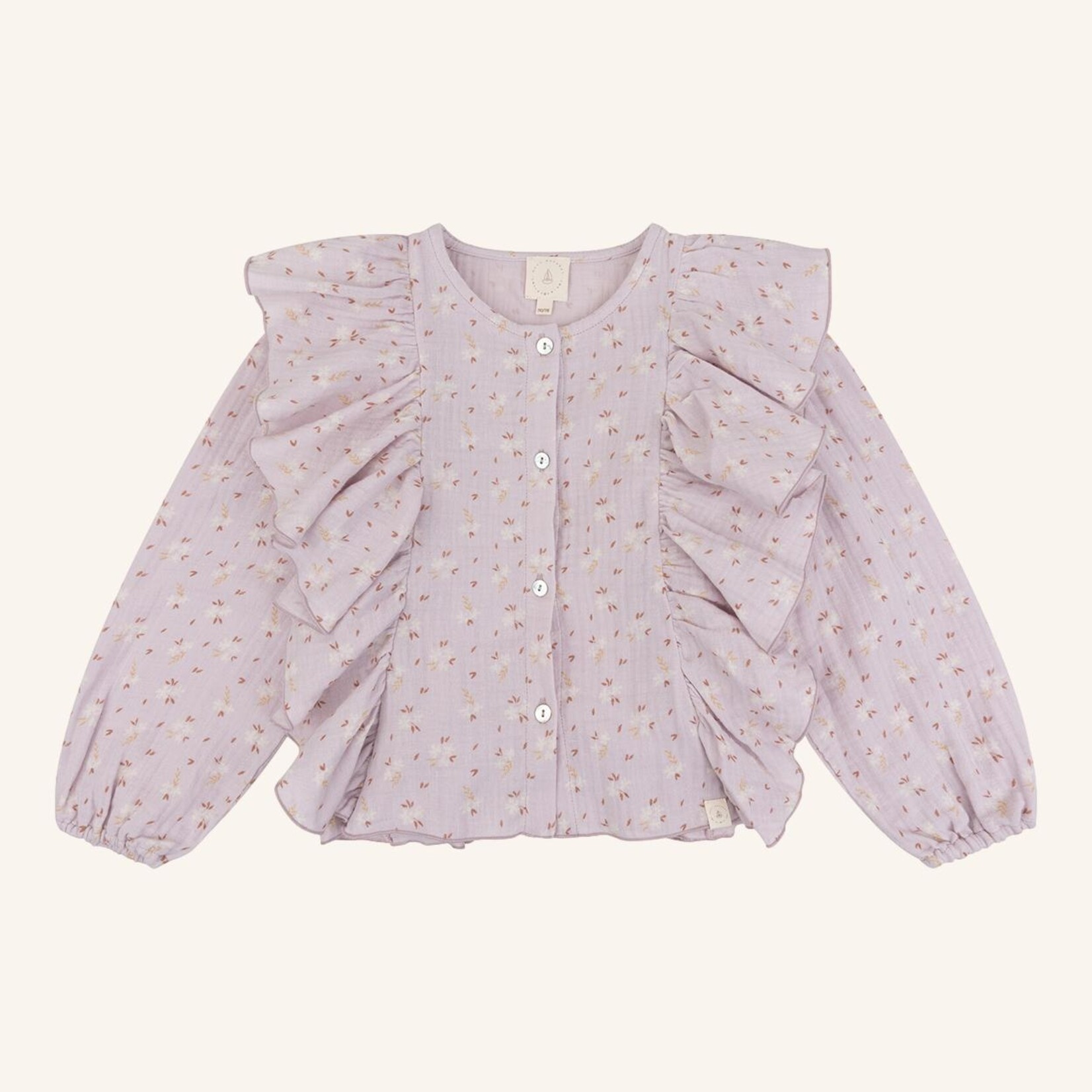 Navy Natural Miley blouse rose mousseline