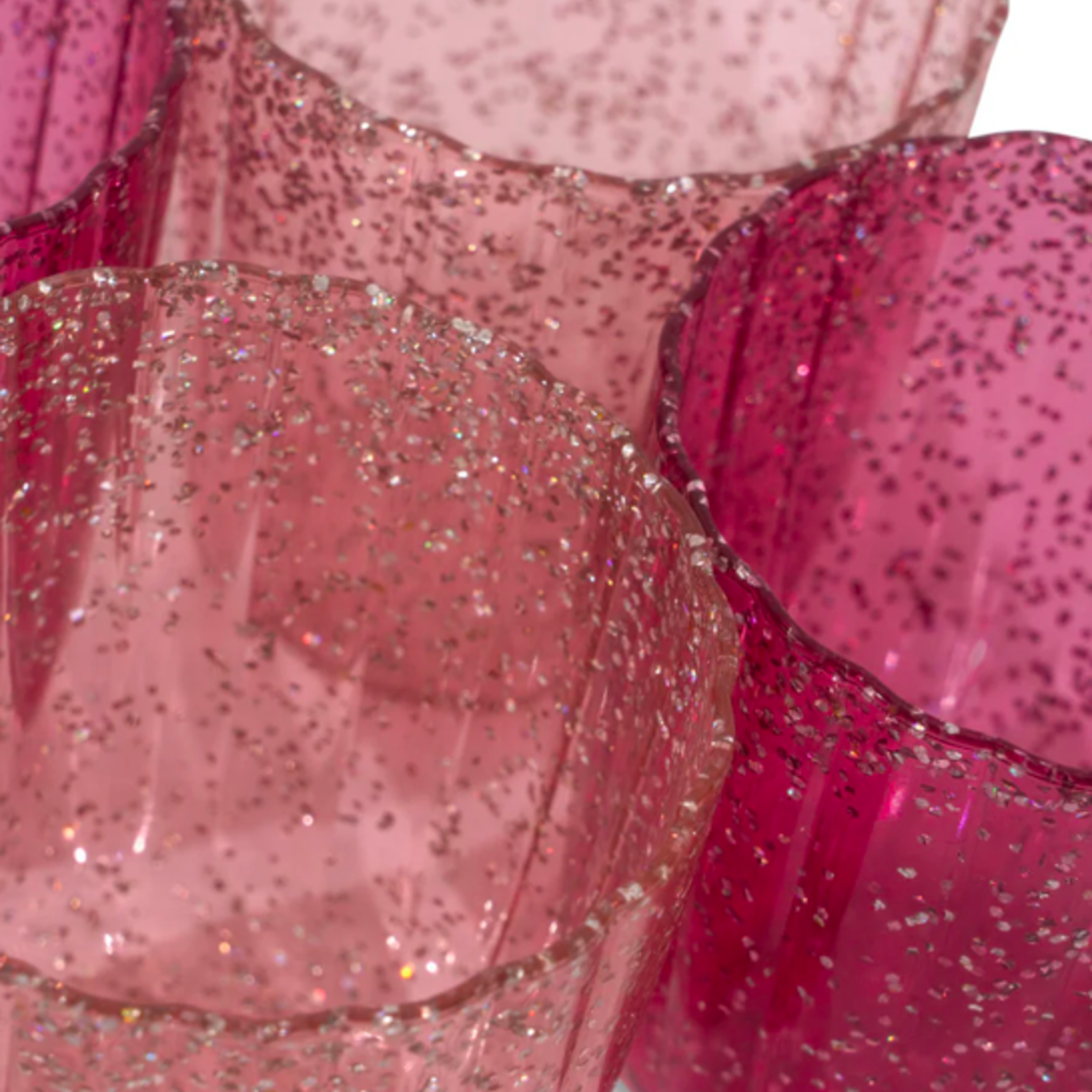 Konges Sløjd Glitter cup sparkling pink 4P