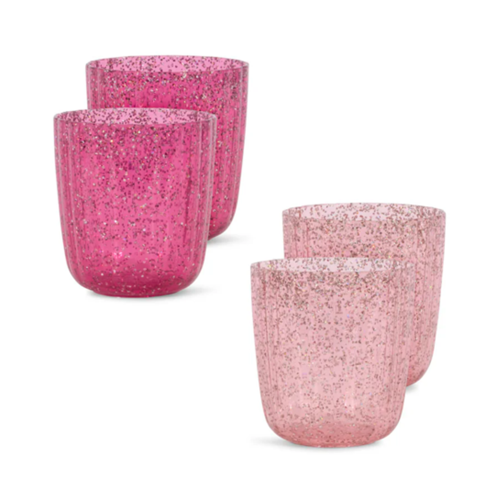 Konges Sløjd Glitter cup sparkling pink 4P