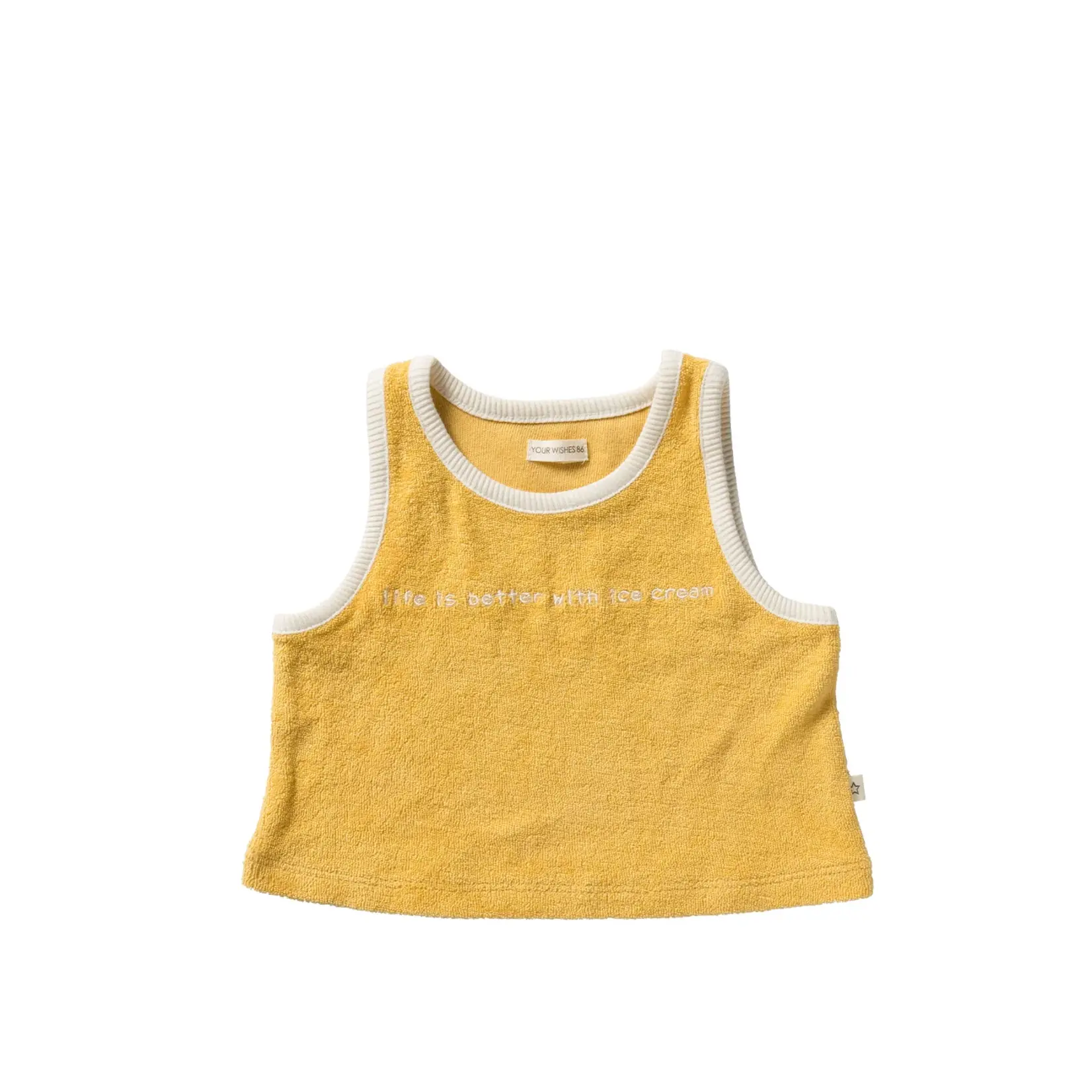 Your Wishes Terry singlet top ice cream
