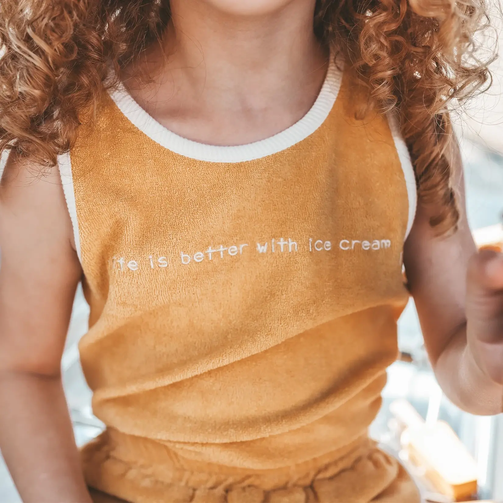 Your Wishes Terry badstof top ice cream