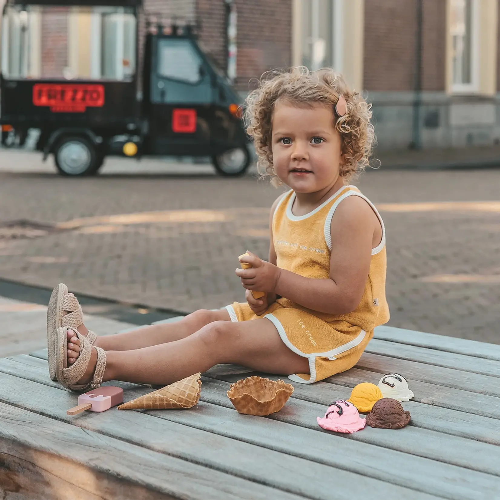 Your Wishes Badstof terry sporty short ice cream