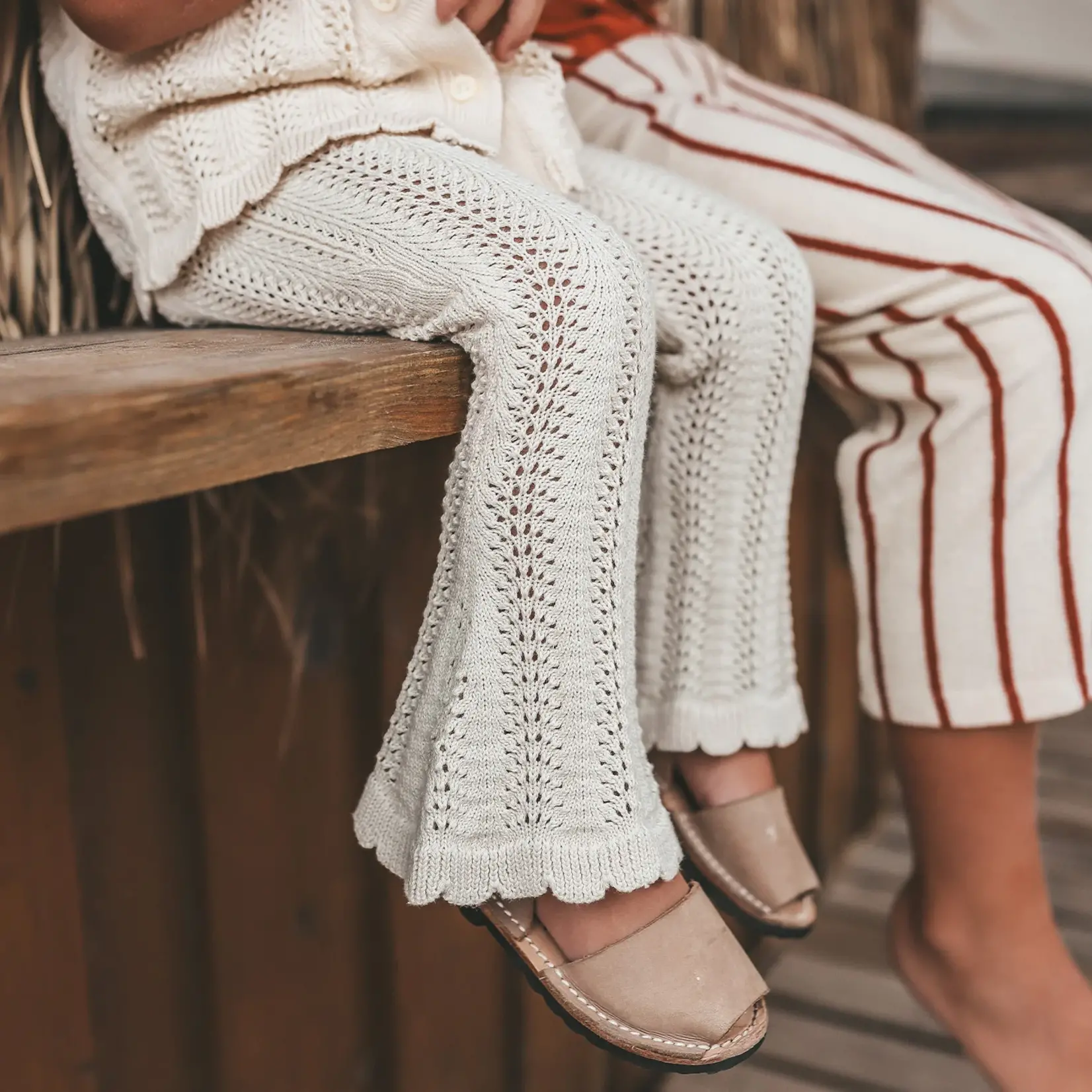 Your Wishes Seashell knit flared legging