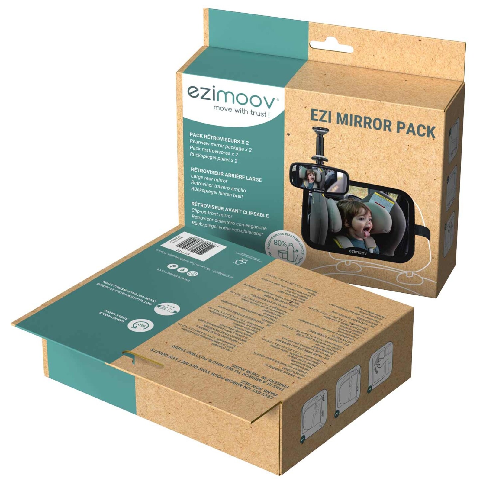 Ezimoov Car mirror package